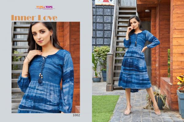 Tips & Tops Colors Printed Rayon Kurtis Collection